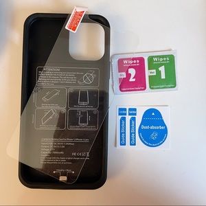 iPhone 12/ 12 Pro 7000mAh Charging Case w/ Screen Protector